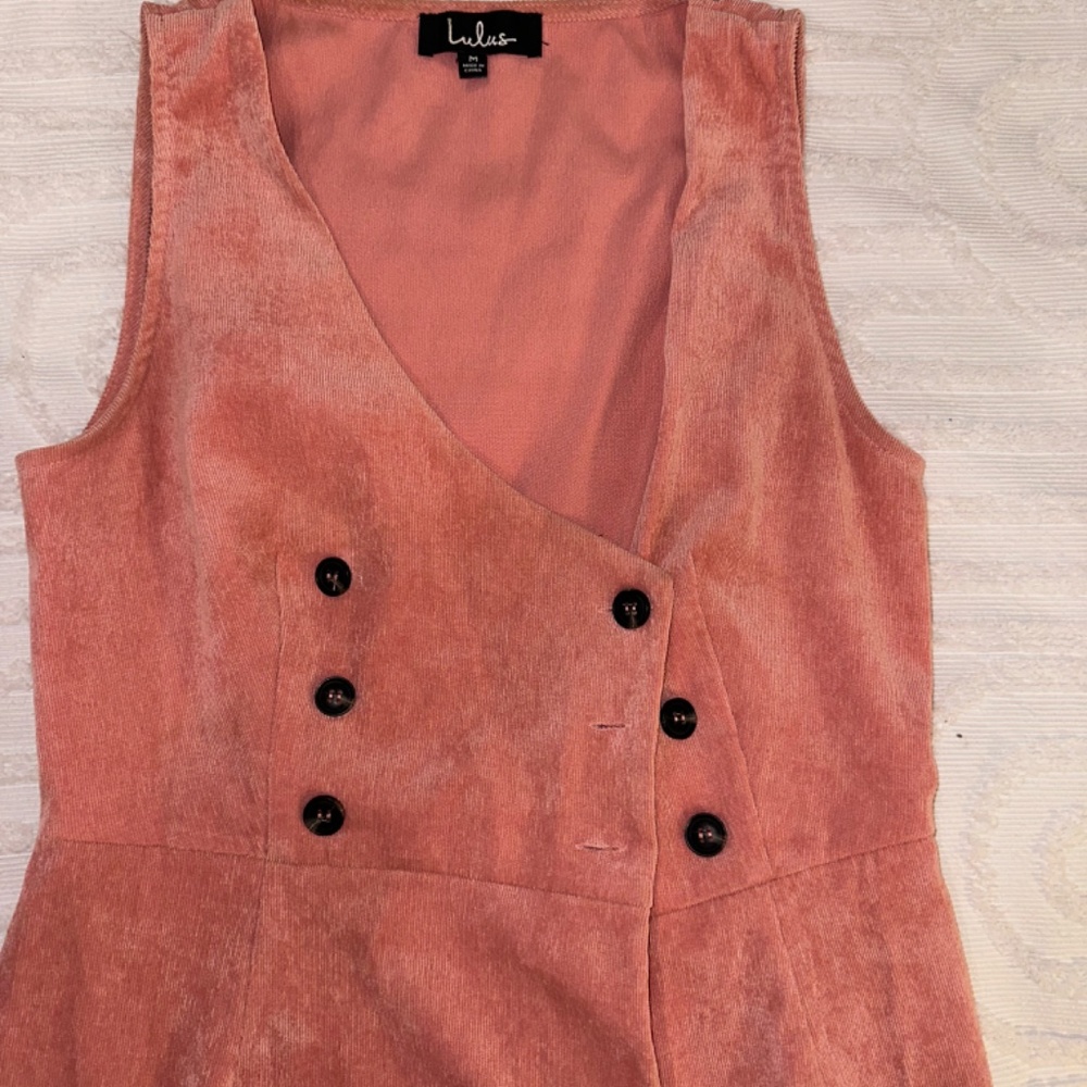 Lulu’s pink button corduroy dress - Picture 2 of 3